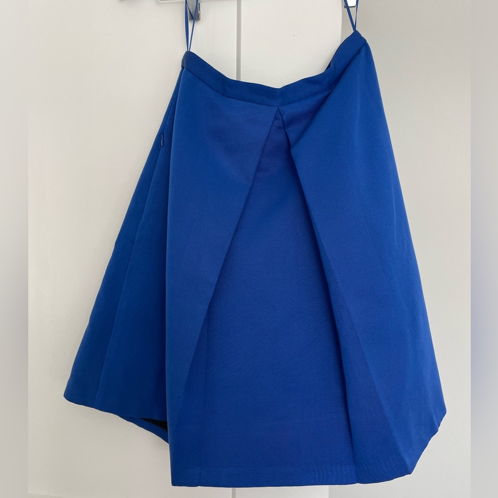 Tibi Katia Faille Pleated A-Line Skirt, 6 $495